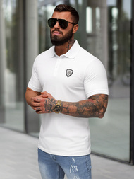 Tricou polo bărbați alb OZONEE NB/MT3121