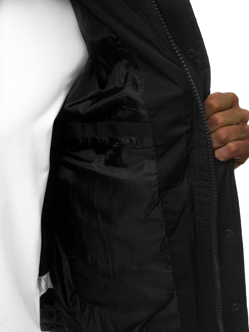 Jachetă bărbați neagră OZONEE JD/336