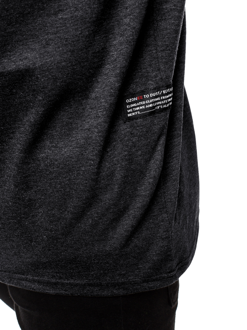 Tricou cu mânecă lungă antracit OZONEE O/1292Z
