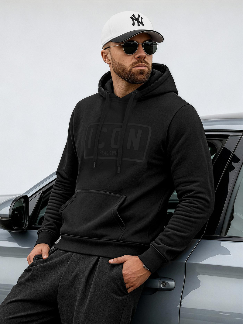 Hanorac bărbați negru OZONEE JS/8B1975/3