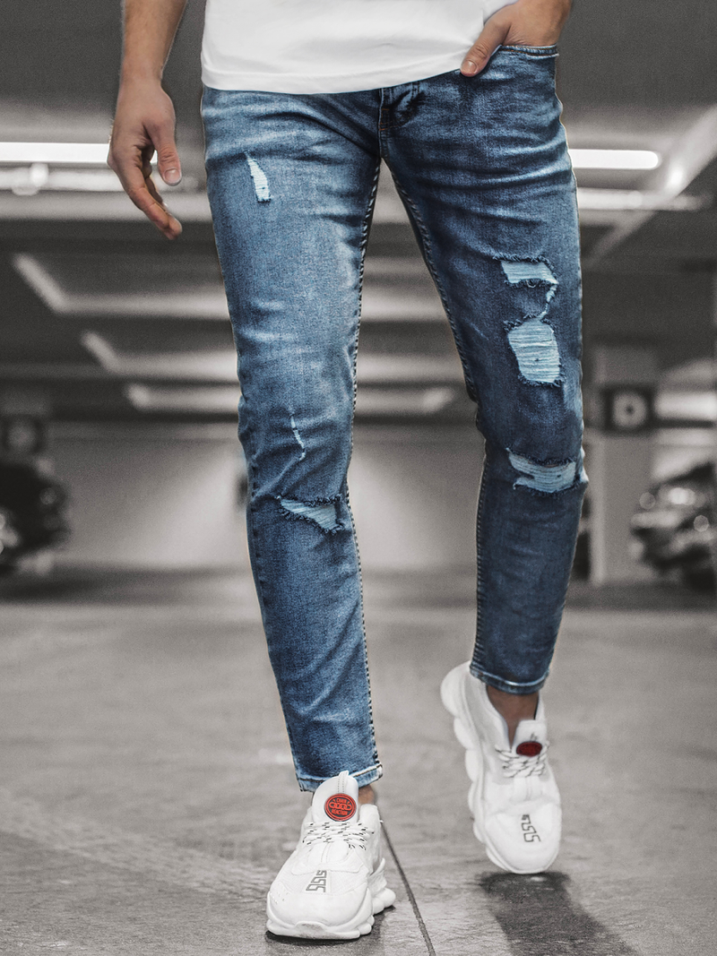 Pantaloni bărbaţi albaștri OZONEE DP/521