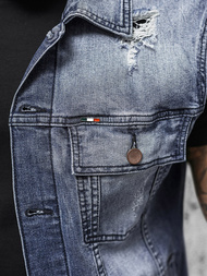 Vestă de blugi bărbați albastră OZONEE NB/MJ539B