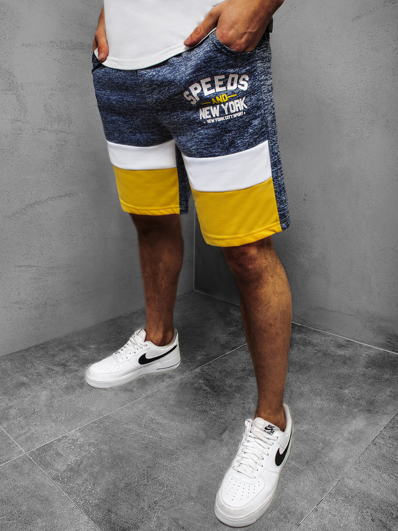 Pantaloni scurți sport bărbați albastru marin OZONEE JS/KS2513