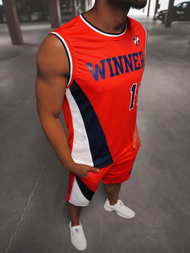 Compleu sport bărbaţi roșu OZONEE JS/68C10167Z