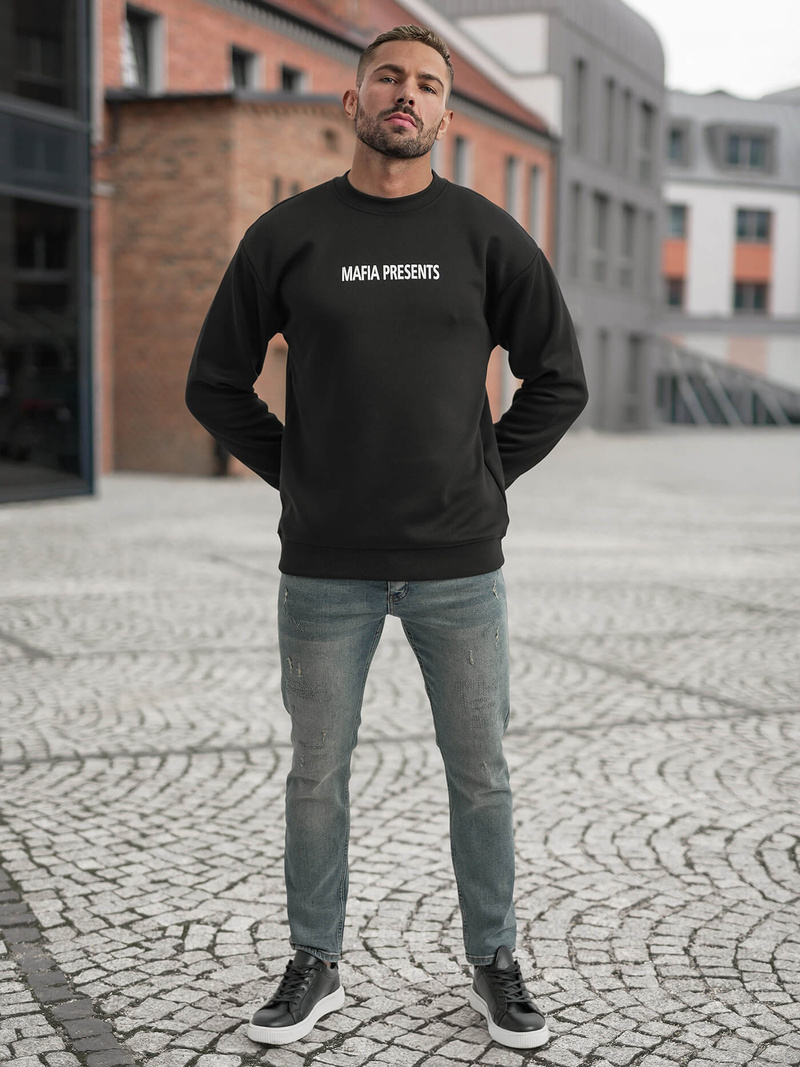 Hanorac bărbați negru OZONEE JS/65B3919/3