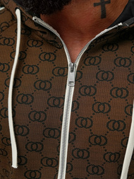 Compleu sport bărbaţi bej închis OZONEE O/FF5111AB