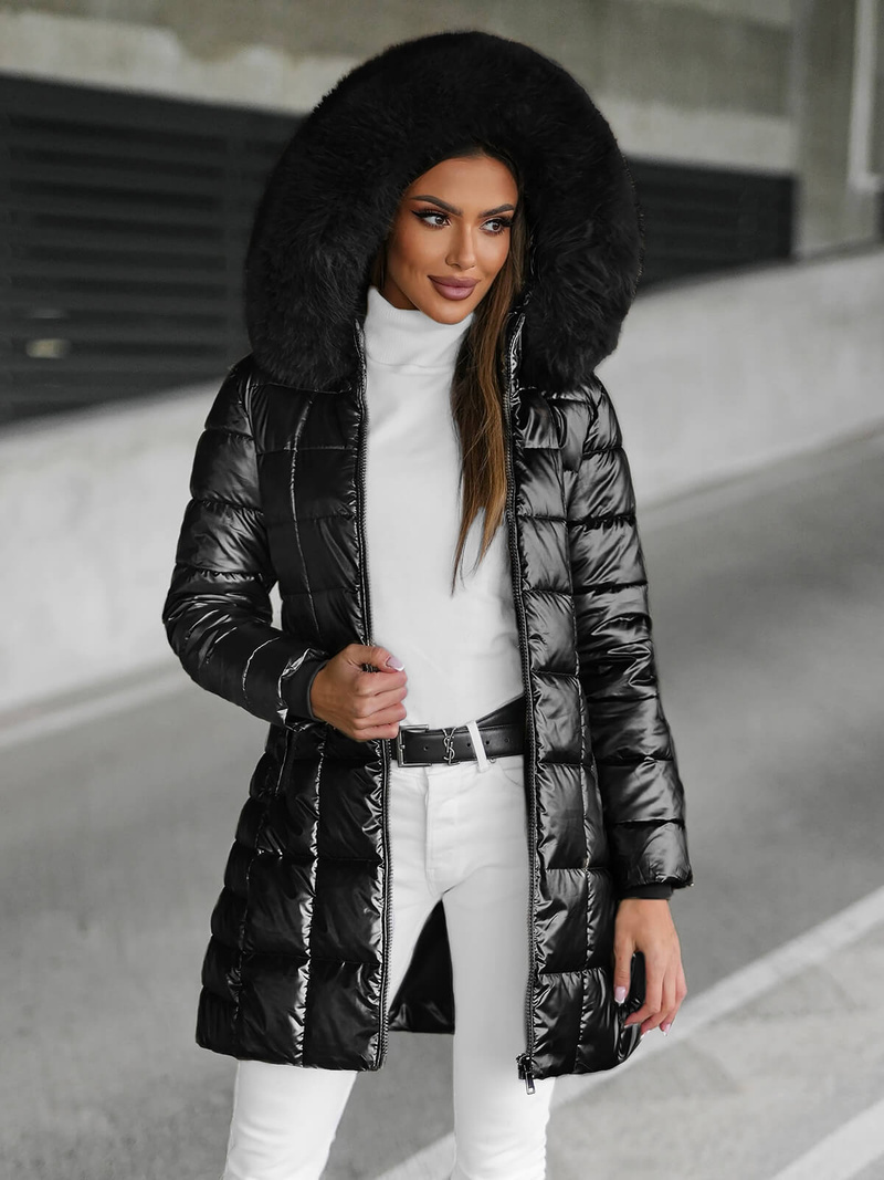 Geacă de femei neagră OZONEE JS/16M9120/392Z