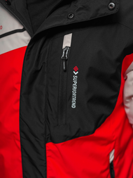 Jachetă bărbați roșu-neagră OZONEE JS/M35/275