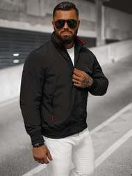 Jachetă de primăvară bărbați neagră OZONEE JS/5M3211/392