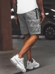 Pantaloni scurți sport bărbați gri OZONEE O/WW20016/2