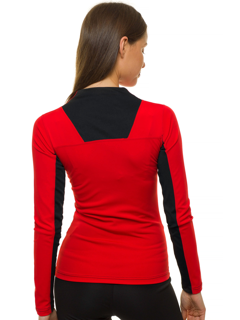 Hanorac femei neagră-roșu OZONEE JS/HD149/5