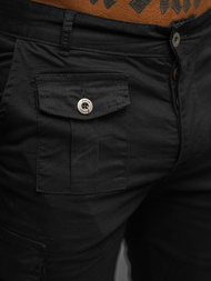 Pantaloni scurti chino bărbați negri OZONEE NB/MP0188N