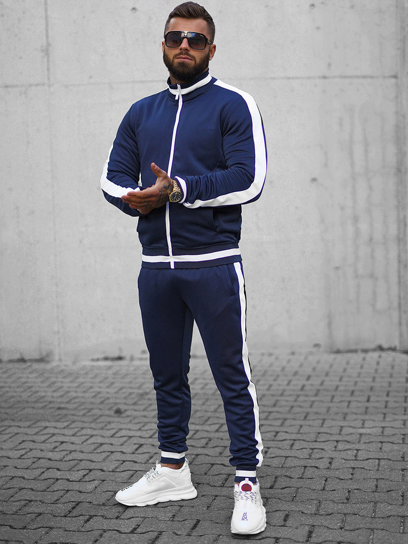 Compleu sport bărbaţi albastru marin OZONEE JS/8C99/25Z