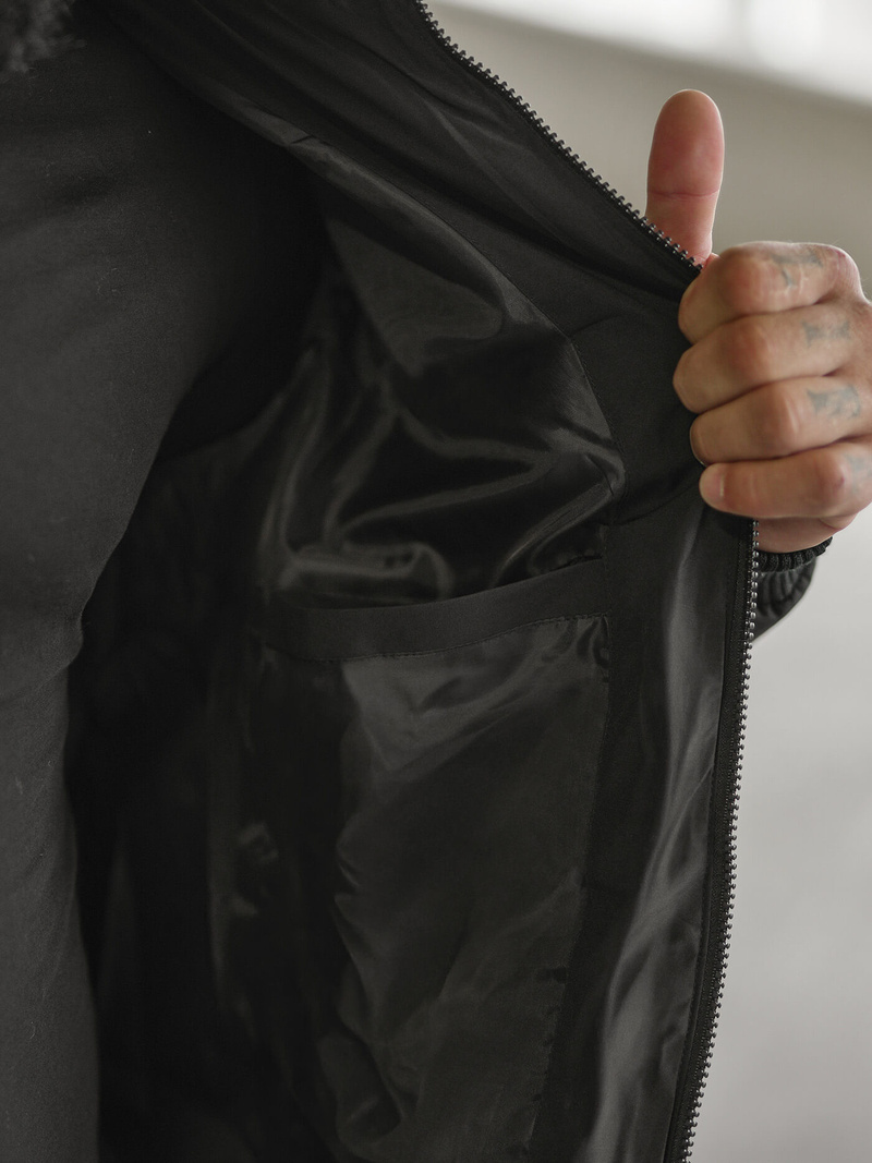 Geacă de iarnă bărbați neagră OZONEE JS/31M5031/392Z