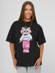 Tricou femei negri OZONEE DJ77423