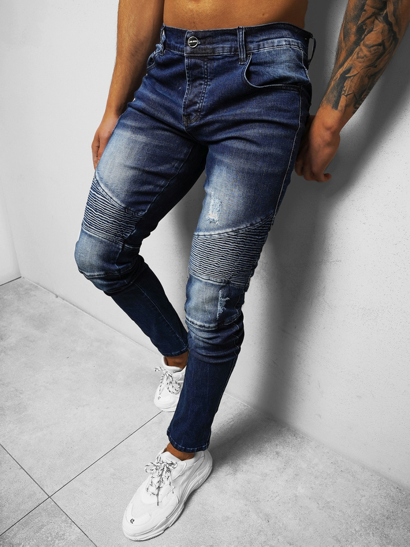 Blugi bărbaţi albaștri OZONEE NB/MP0028B