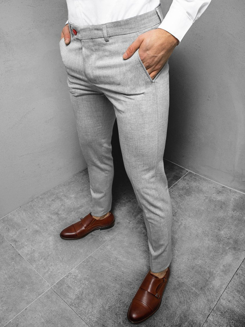 Pantaloni bărbaţi gri OZONEE DJ/5512