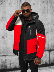 Jachetă bărbați roșu-neagră OZONEE JS/M35/275