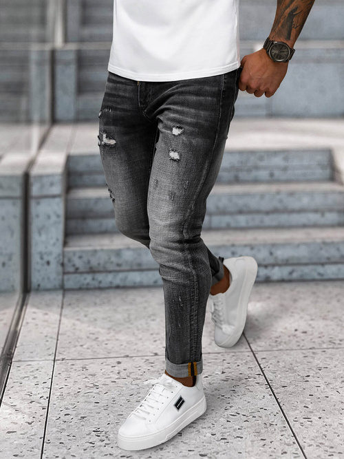 Blugi bărbaţi negri OZONEE NB/MP0169G