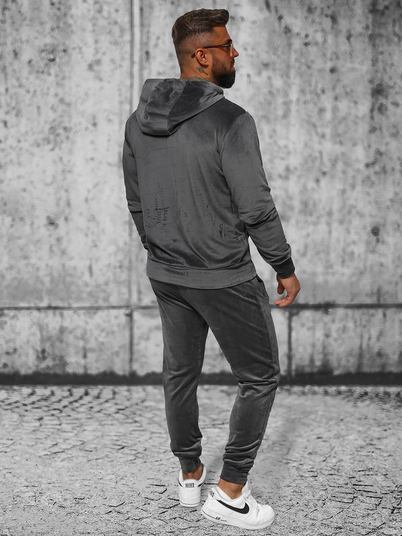 Trening catifea bărbați antracit OZONEE JS/8C1169/6