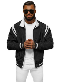 Jachetă de bărbați neagră OZONEE JS/5M3218/392