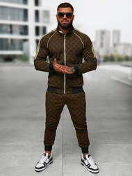 Compleu sport bărbaţi bej închis OZONEE O/FF5110AB