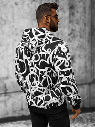 Hanorac bărbați negru-alb OZONEE JS/8B1152/1