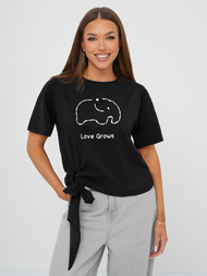 Tricou femei negri OZONEE JS/RJ77247