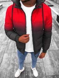 Geacă reversibilă bărbați roșu/neagră OZONEE JS/M760/270