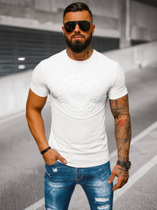 Tricou bărbați alb OZONEE NB/MT3056Z