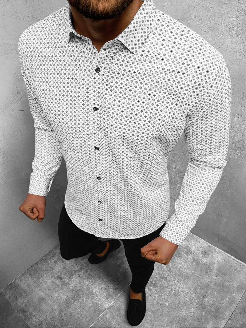 Cămașă bărbați albă OZONEE O/3522