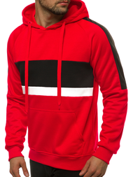 Hanorac cu glugă bărbați roșu OZONEE JS/JZ11062