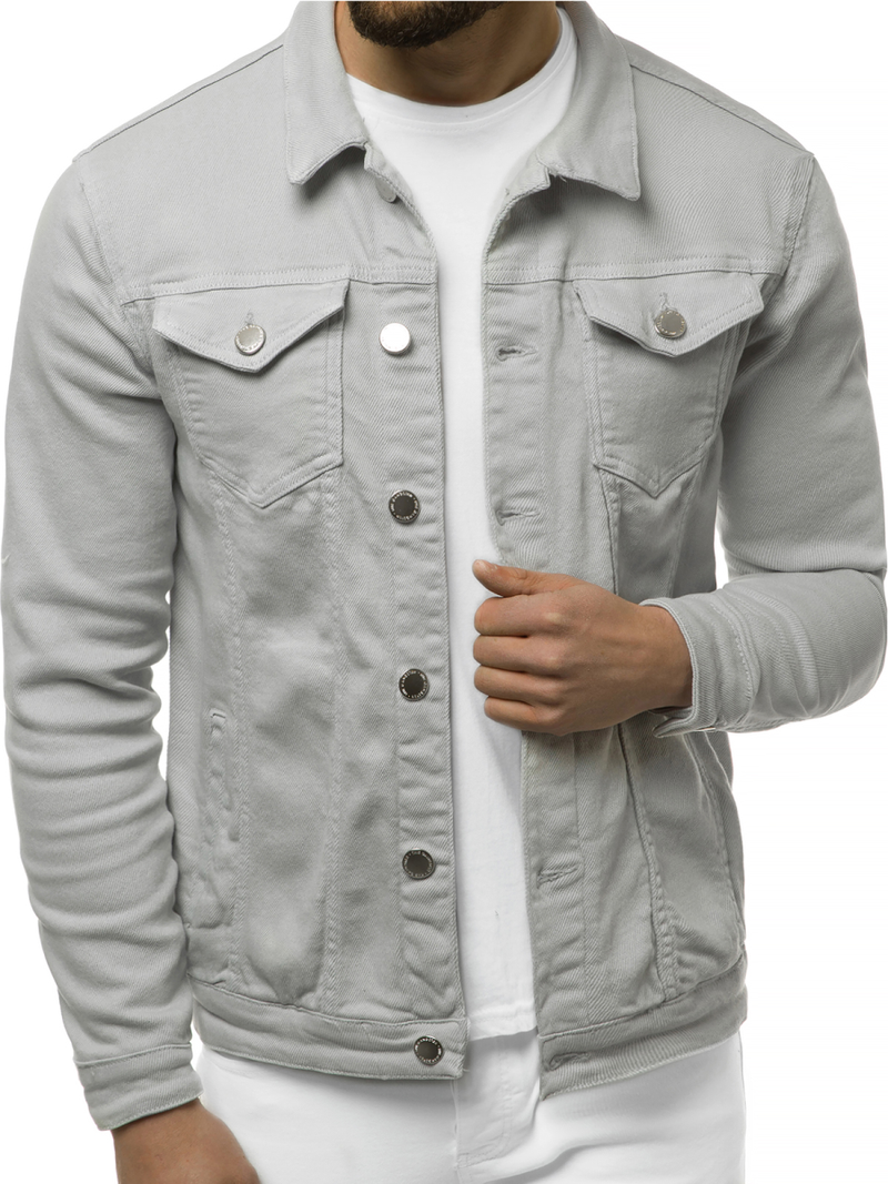 Geacă de blugi bărbați gri OZONEE G/620