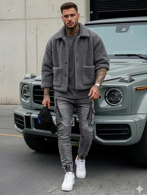 Blugi bărbaţi antracit OZONEE O/E10017Z