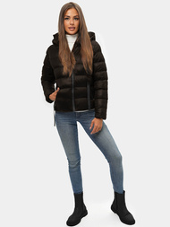 Geacă de iarnă femei ciocolată OZONEE JS/M782/392