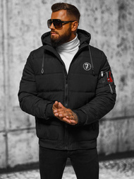 Geacă bărbați neagră OZONEE JS/84M3030/392