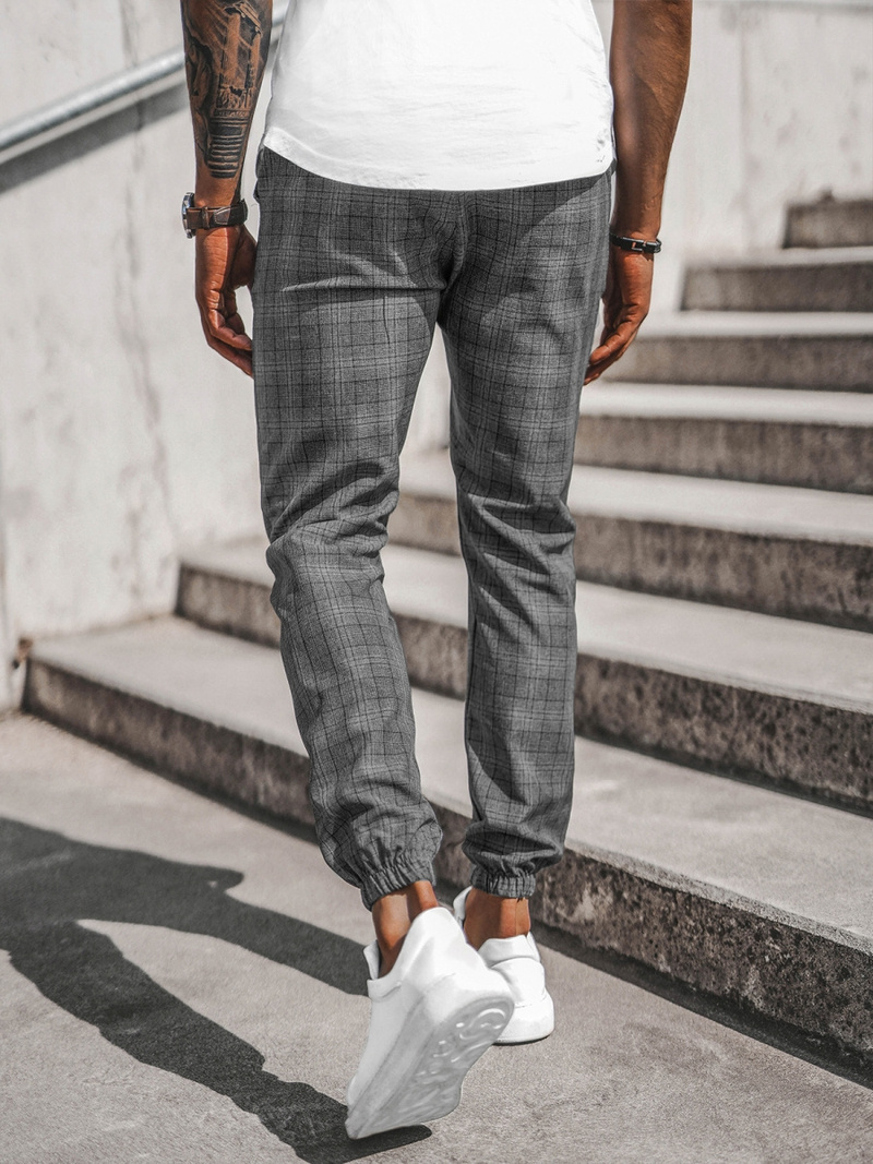 Pantaloni chino bărbaţi antracit OZONEE DJ/2290/22Z