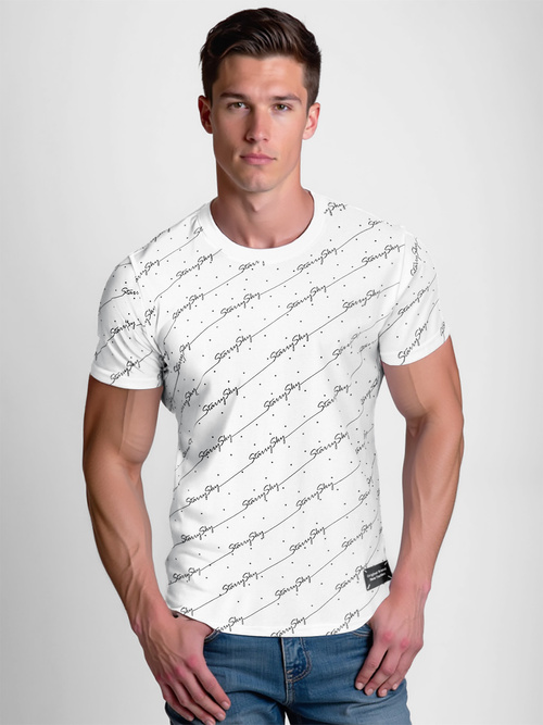 Tricou bărbați alb OZONEE O/QQ1323Z