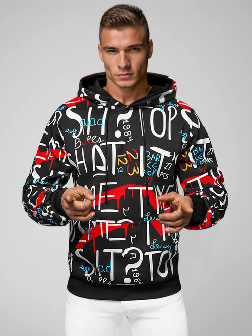 Hanorac bărbați negru OZONEE JS/8B1233/3Z