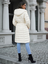 Palton de femei ecru OZONEE JS/5M3159/254