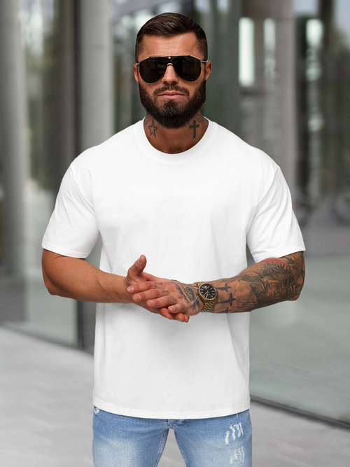 Tricou bărbați alb OZONEE JS/67T1298/1