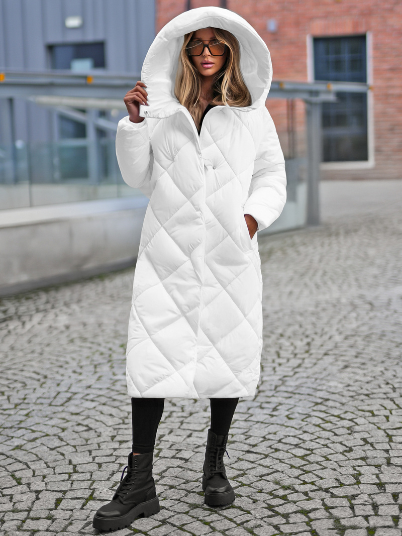 Geacă de femei alb OZONEE JS/5M3173/281Z