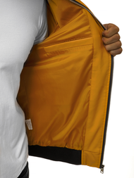 Geacă de piele bărbați camel OZONEE N/6125