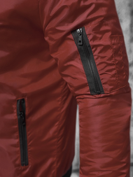 Jachetă bărbați bordo OZONEE JS/AK95Z