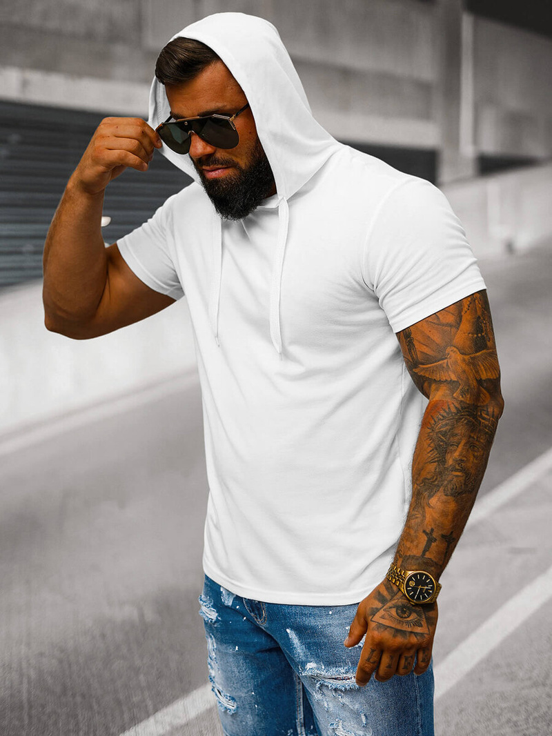 Tricou bărbați alb OZONEE JS/8T89/1