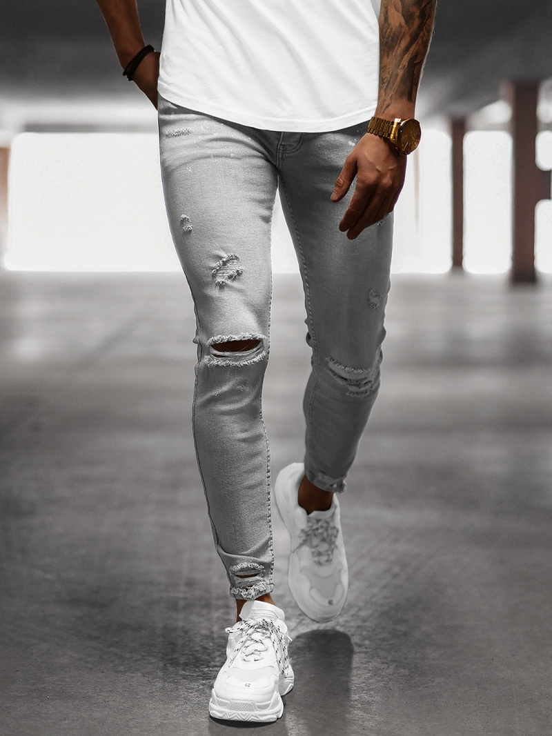 Blugi bărbaţi gri OZONEE O/WE1090