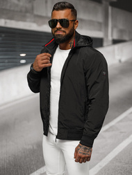 Jachetă de primăvară bărbați neagră OZONEE JS/5M3211/392