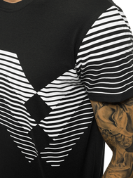Tricou bărbați negru OZONEE JS/KS2058