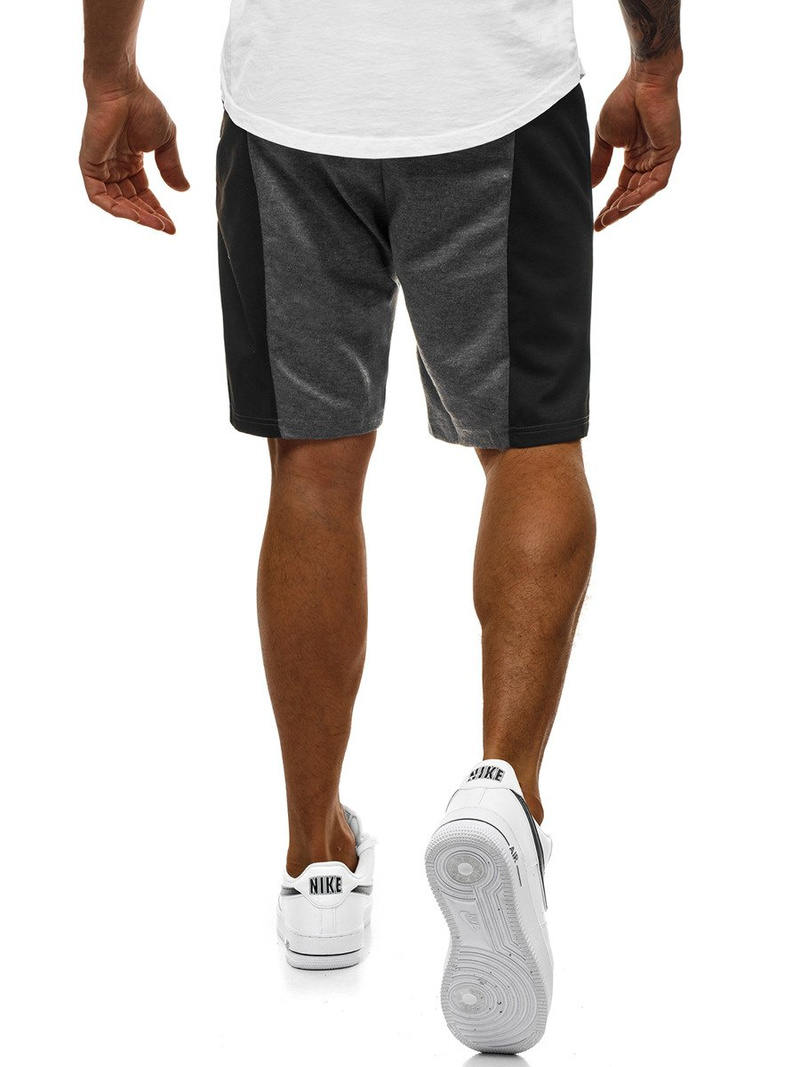 Pantaloni scurți sport bărbați antracit-negri OZONEE JS/81016Z