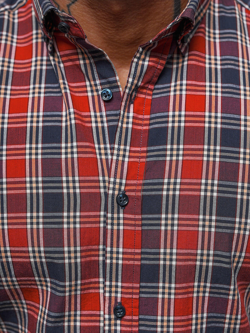 Cămașă bărbați roșie OZONEE O/V100